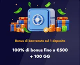 Bonus di benvenuto primo deposito 100 fino a 500 euro 100 giri gratis
